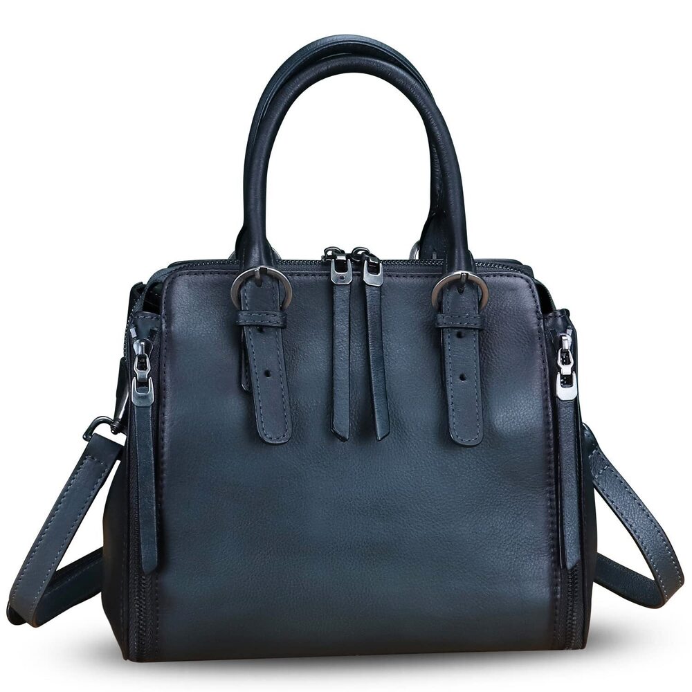 7458 Leather Handbags Satchel Purse Vintage Handmade Top-Handle Handbag